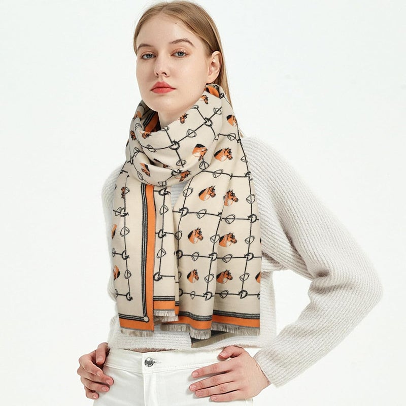 EXTREE Scarfs for Women Pashmina Silky Shawl Wrap for Evening Dressing Blanket Open Front Poncho Cape - Image 5